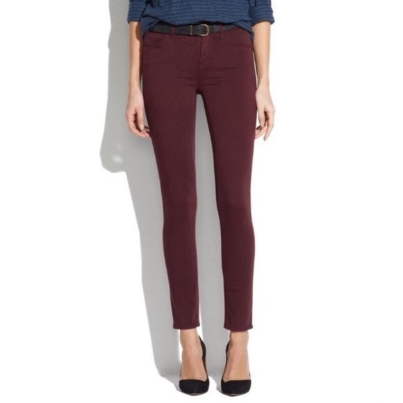 Madewell Denim - Madewell skinny skinny maroon jeans